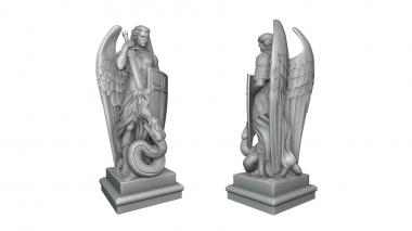 Statuette (Statue of the Archangel Michael in Mexico version1, STK_0286) 3D models for cnc