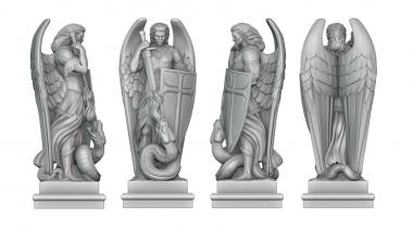 Statuette (Statue of the Archangel Michael in Mexico version1, STK_0286) 3D models for cnc