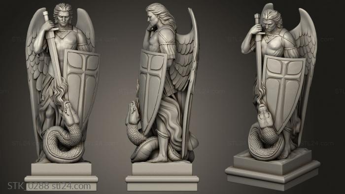 Statuette (Statue of the Archangel Michael in Mexico, STK_0288) 3D models for cnc