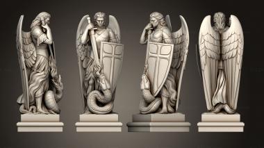 Statuette (Statue of the Archangel Michael in Mexico, STK_0288) 3D models for cnc