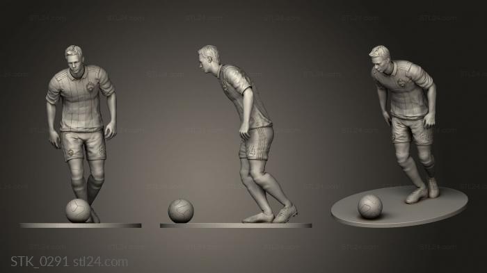 Statuette (Footballer, STK_0291) 3D models for cnc