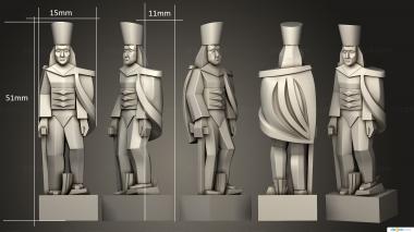 Statuette (Figurine of a soldier in a simplified style, STK_0292) 3D models for cnc