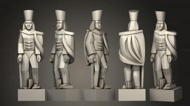 Statuette (Figurine of a soldier in a simplified style, STK_0292) 3D models for cnc