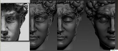 Statuette (Half-face of David, STK_0293) 3D models for cnc