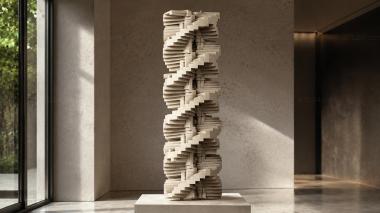 Different pillars Decorative spiral column 3d model