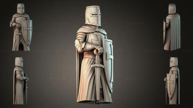 Different pillars (Knight with a Shield, STI_001478) 3D models for cnc