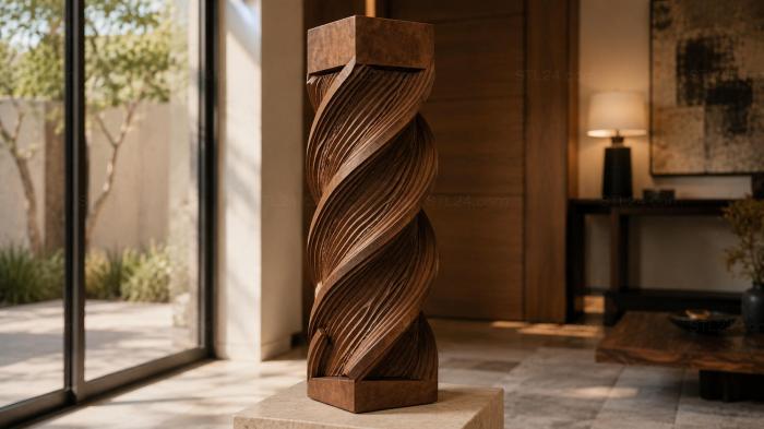 Decorative twisted column 3d STL model