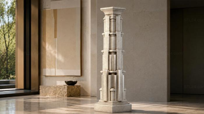 Decorative column 3d STL model