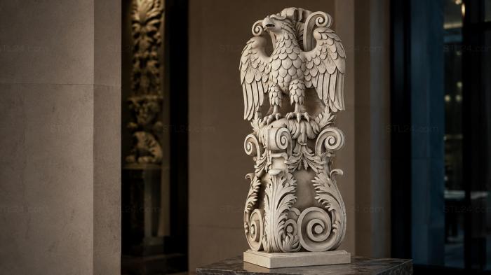 Capital with an eagle 3d STL model