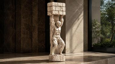Different pillars Atlas with a Column 3d model