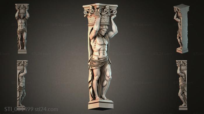 Antique Atlas with Column 3d STL model