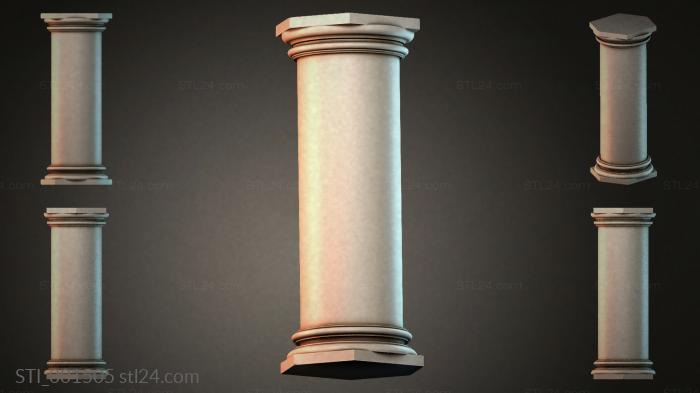 Decorative classical column 3d STL model