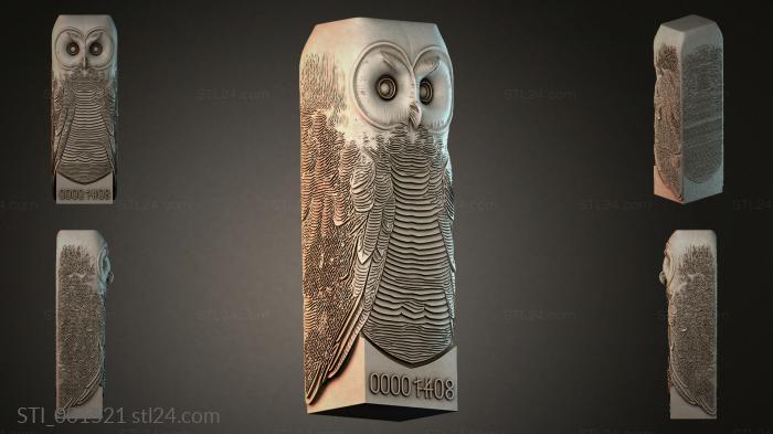 Owl bas-relief 3d STL model
