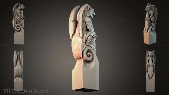 Gargoyle on a Pole 3d STL model