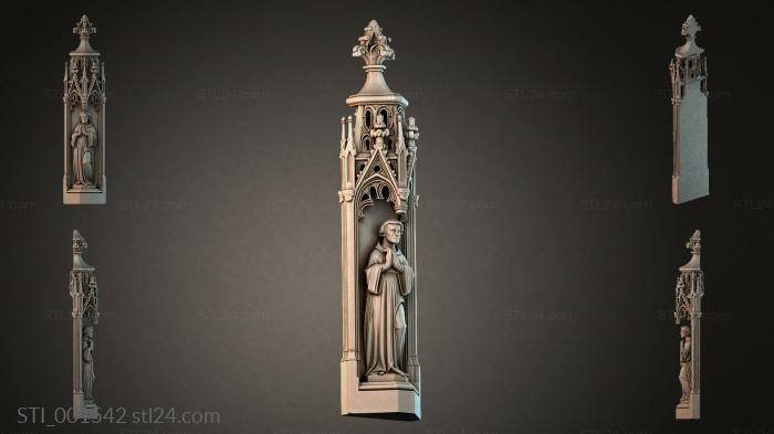 Gothic statue in a niche 3d STL model
