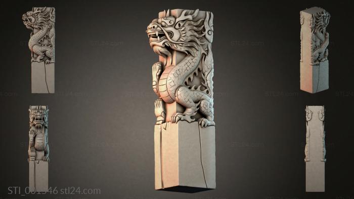 Dragon on a Column 3d STL model