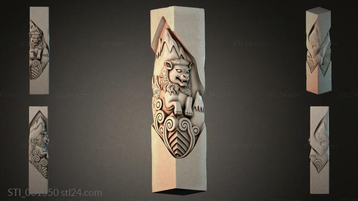 Bas-relief of a totem animal 3d STL model