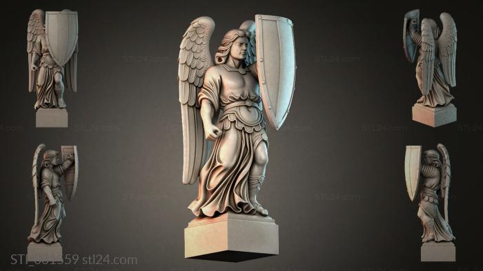 Angel with a Shield 3d STL model