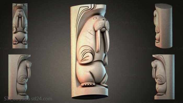Walrus Totem 3d STL model