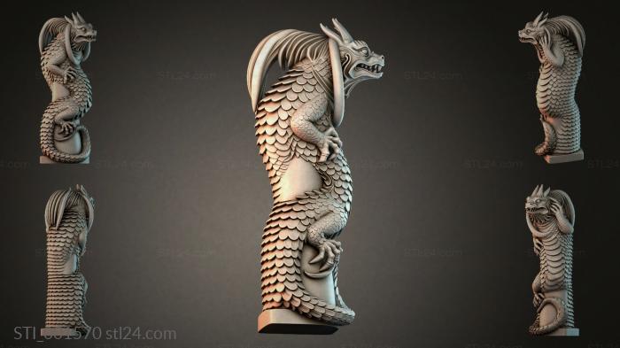 Dragon sculpture 3d STL model