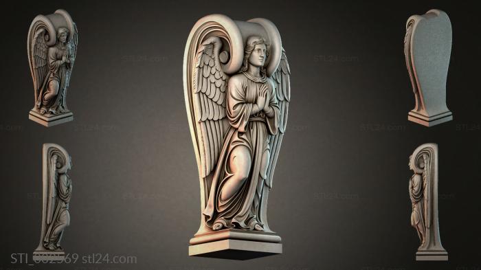 Angel with wings 3d STL model