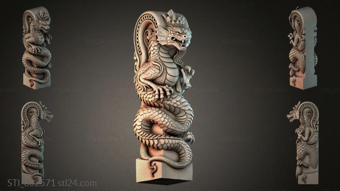 Dragon Statue 3d STL model