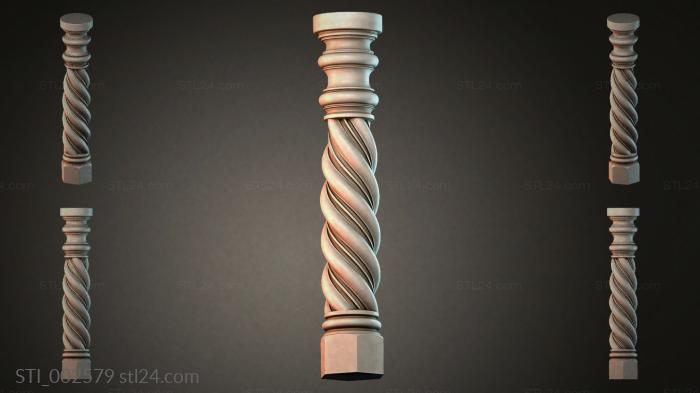 Turned Twisted Column 3d STL model