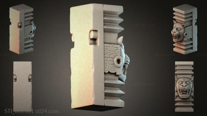 Capital with a tiger mask 3d STL model