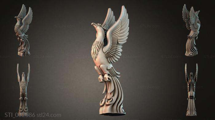 Figure of a bird with spread wings 3d STL model