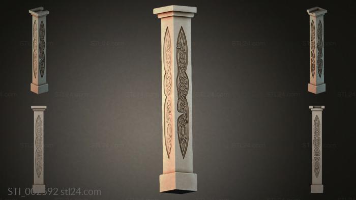 Decorative column 3d STL model