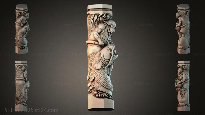 Grandma with fish 3d STL model