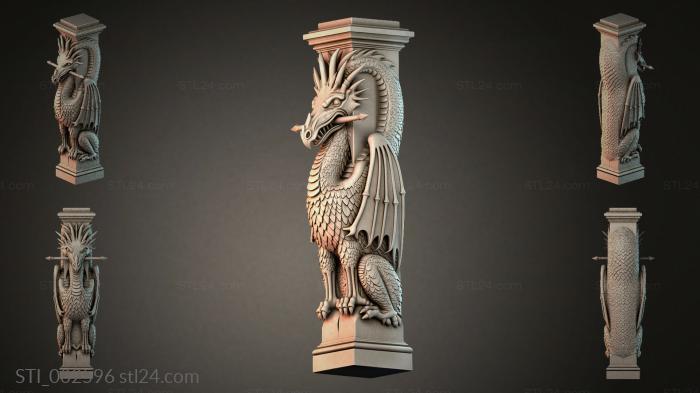 Dragon on a Column 3d STL model