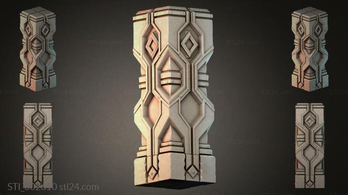 Geometric Column 3d STL model