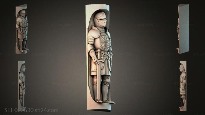 Knight in a Niche 3d STL model