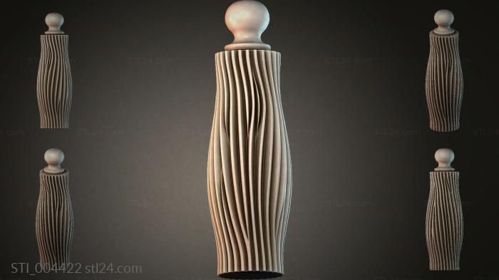 Different pillars (STI_004422) 3D models for cnc