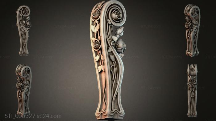 Different pillars (STI_005327) 3D models for cnc