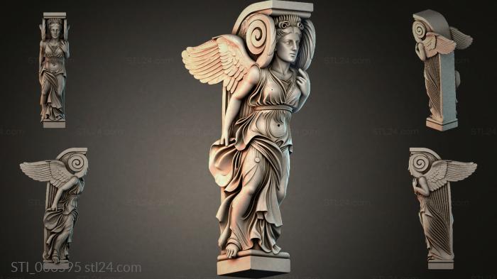 Different pillars (STI_006595) 3D models for cnc