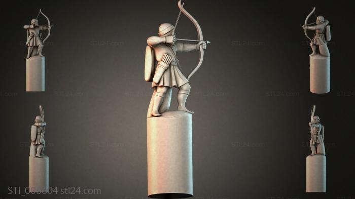 Ancient Archer on a Pedestal - CNC figurine 3d STL model