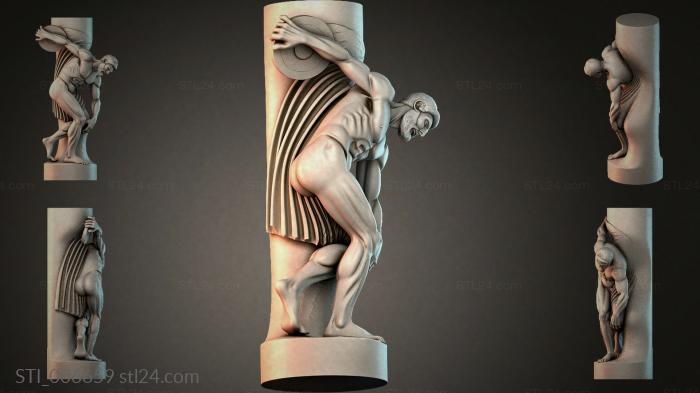 Different pillars (STI_006659) 3D models for cnc