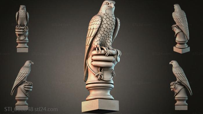 Eagle figurine with a symbol of power 3d STL model