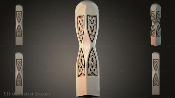 Celtic column with interpretive ornamentation 3d STL model