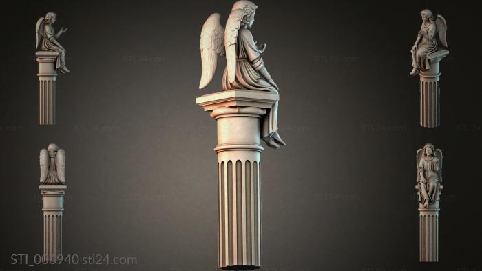 Different pillars (STI_006940) 3D models for cnc