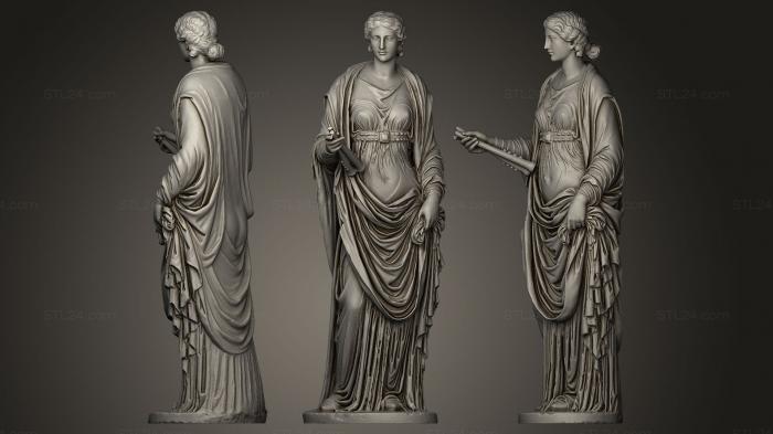 Статуи античные и исторические (Элия ​​Флачилла, восстановленная в 18 веке как Муза, STKA_0003) 3D модель для ЧПУ станка
