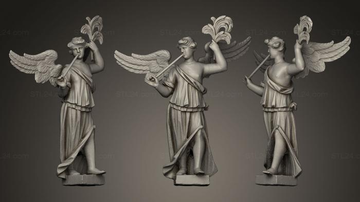 Статуи античные и исторические (Ангел с пальмовым листом Церковь Мартна, STKA_0028) 3D модель для ЧПУ станка