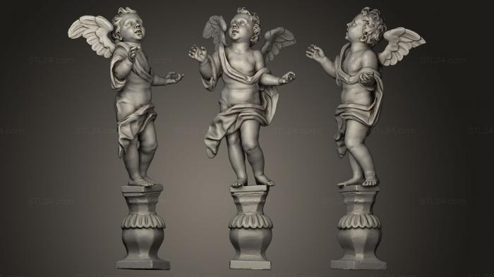 Статуи античные и исторические (Ангел 18 века Томас Хаттер, STKA_0030) 3D модель для ЧПУ станка