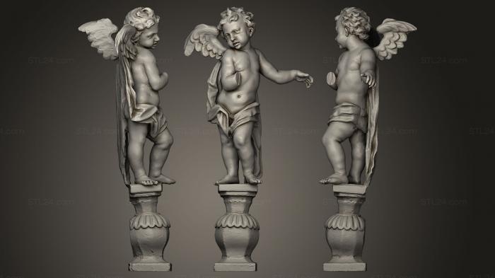 Статуи античные и исторические (Ангел 18th c Томас Хаттер2, STKA_0031) 3D модель для ЧПУ станка