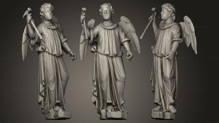 Статуи античные и исторические (Ангелы с атрибутами страданий Христа2, STKA_0044) 3D модель для ЧПУ станка