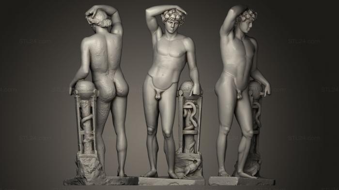 Statues antique and historical (Antinous in guise of Apollo, STKA_0047) 3D models for cnc