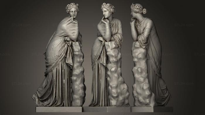 Statues antique and historical (Apollo and the Muses Polyhymnia, STKA_0072) 3D models for cnc