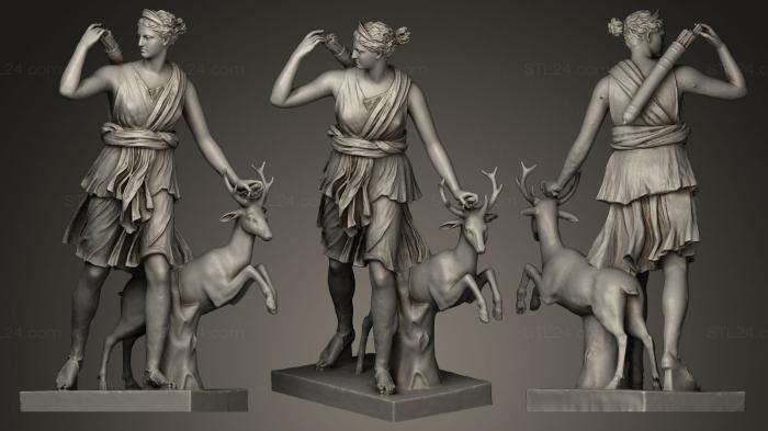 Статуи античные и исторические (Артемида Охотница, STKA_0100) 3D модель для ЧПУ станка